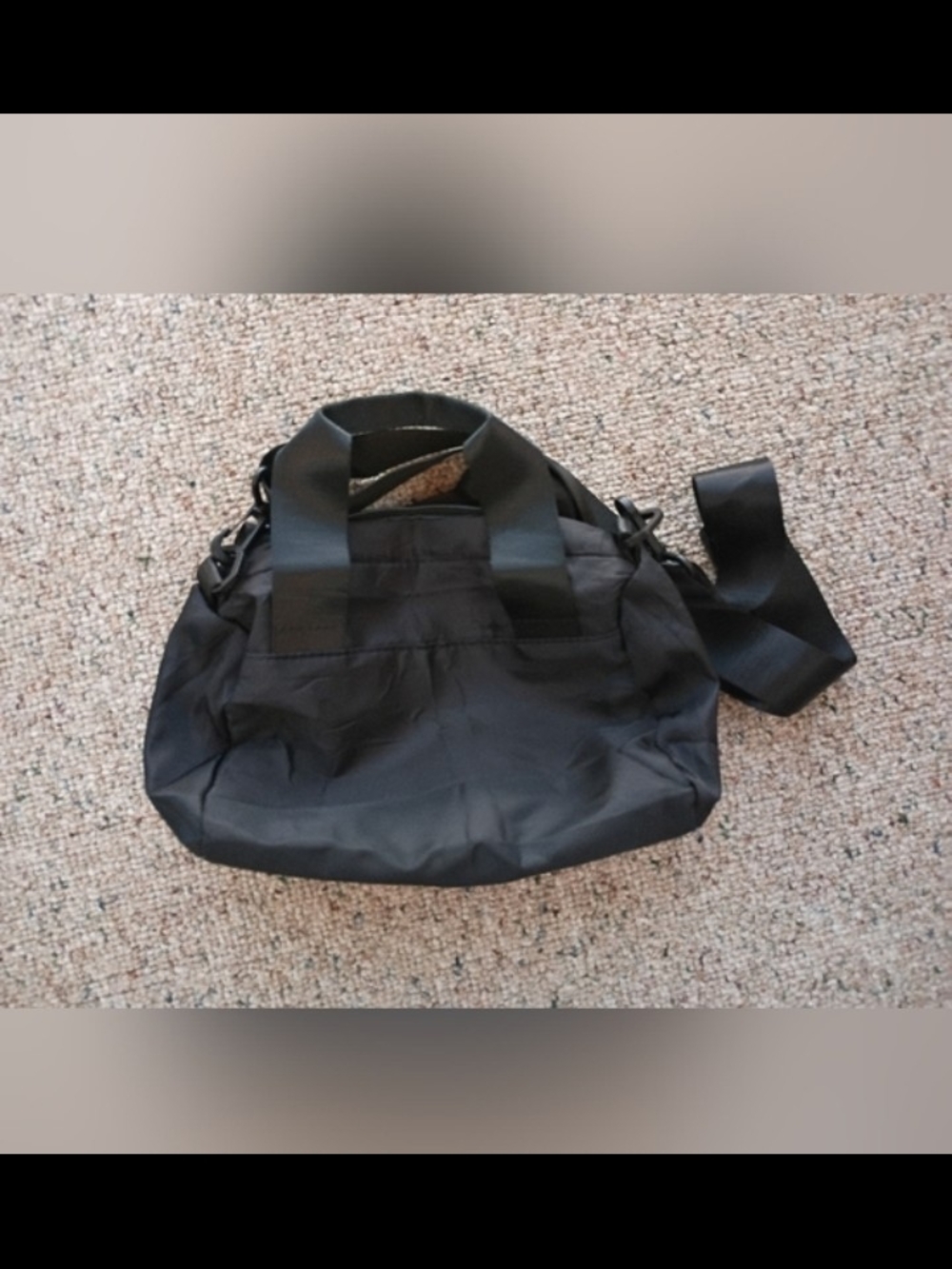Women Or Men's Black Nylon Crossbody & Hand Bag